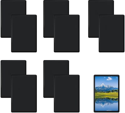Dailygoods - 10 stuks magnetische fotolijsten, 10 x 15 cm, magnetische fotolijst, mini-magnetische fotolijst, kleine magnetische fotovakken, zwarte fotobeschermhoezen, magnetische fotomagnes, ontwerpen voor