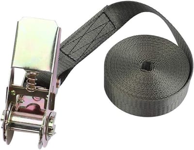 Stevige ratchet lashing strap van 1-10 m met metalen gesp, 850 kg capaciteit, beschikbaar in 6 kleuren zoals rood, geel, blauw, legergroen, zwart en grijs