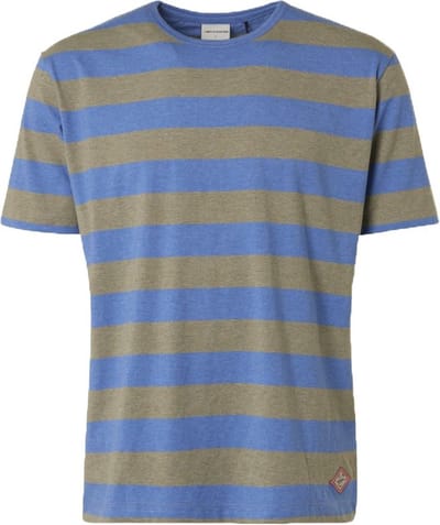 No Excess T-Shirt Strepen Blauw Groen - Maat L - Heren