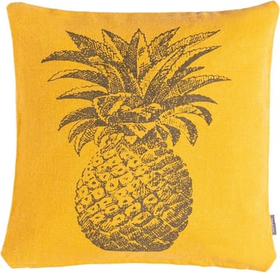 Pineapple Geel Kussen | 45 X 45 | Sierkussen Voor Woonkamer Of Slaapkamer