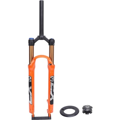 Fourche de Suspension Vélo Débattement 120mm Alliage Amortissement Libération Rapide Vélo Fourche à Suspension à Air Orange 69.85cm / 27.5in orange