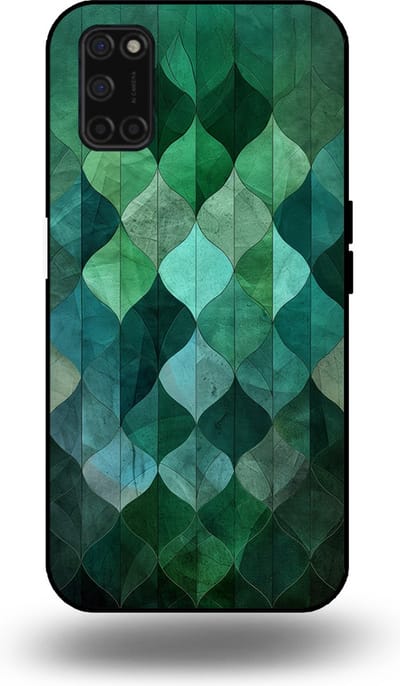Smartphonica Telefoonhoesje geschikt voor OPPO A52 / A72 4G / A92 met groene bladeren opdruk - TPU backcover case green leaf design - Groen geschikt voor Oppo A52;Oppo A72;Oppo A92