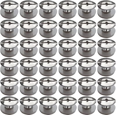 Roestvrijstalen Boekschroeven M5 x 4mm - 30 Stuks voor Leer, Boeken en Rugzakken - Duurzame Rivets voor Creatieve Projecten