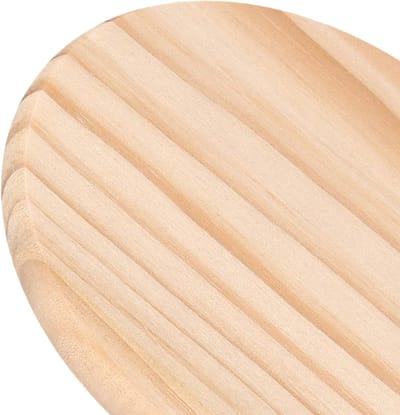 Dailygoods- Onderzetters Ronde Houten - Set van 20 Stuks - Diameter 10 cm - Antislipmat - Voor Doe-Het-Zelf Projecten - Natuurlijke Hout - Houten Coasters