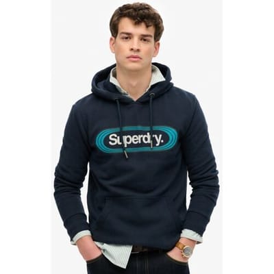 Superdry Vintage Trade Tab Hoodie Blauw Grootte: S