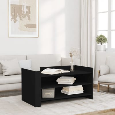 vidaXL - Salontafel - 100x50x50 - cm - bewerkt - hout - zwart