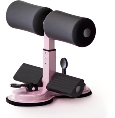 Verstelbare buikspiertrainer met zuignappen en enkelsteun – fitnessapparaat voor buikspieroefeningen, thuis workout, sit-ups en core training