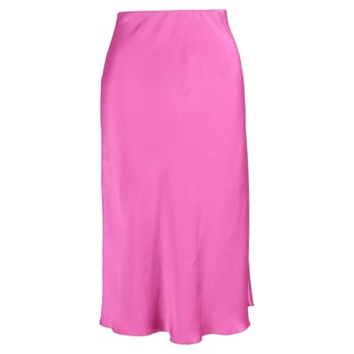 Nanushka midi-rok in roze satijn