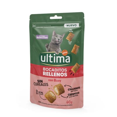 Voordeelpakket: 3x 60g Ultima Snacks Gevulde Hapjes met Rund