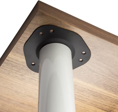 4 stuks SOTECH tafelpoot, wit rond, diameter: 60 mm, hoogte: 710 mm, verstelbaar, belastbaar tot 75 kg