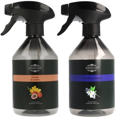 Scentchips Fruity Floral Spray Set - Interieurspray Set - Roomspray – Huisparfum – Huisspray – Geurspray – Set van 2 - 500ML
