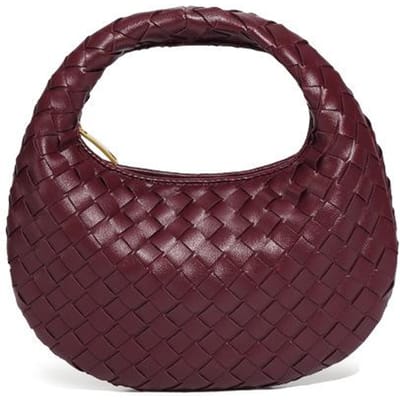 Handgedragen Geweven Tas, Trendy Ketting, Schoudertas Crossbodytas, Frisse en Veelzijdige Handtas black