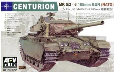 AFV Club Modelbouwpakket Militaire voertuigen - 35122 Centurion Mk 5/2, 6 105 mm Gun (NATO) Tank Plastic - 1:35 - Modelbouw