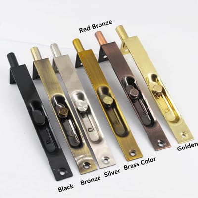 Solidchoice - 8 Inch Roestvrij Staal Verborgen Deurslot met Schroeven (4 stuks)