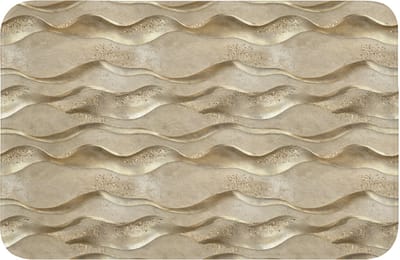 Badmat 60x40 cm - Antislip - Golven - Patroon - Goud - Badmatten voor badkamer - Badkamermat - Douchemat - Badkamer mat