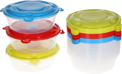 12x Voorraad/vershoudbakje 0,5 liter transparant plastic/kunststof - Moskou - Luchtdicht/hermetisch afgesloten vershouddoos bakje - Mealprep - Maaltijden bewaren