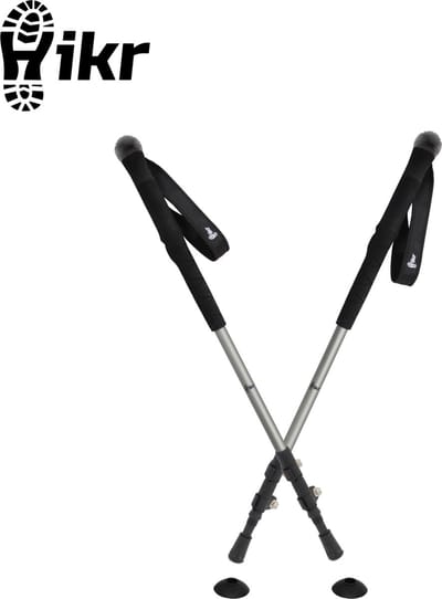 Hikr® Wandelstokken - Premium 7075 Aluminium & EVA - Nordic Walking Stokken Telescopisch - Trekkingstokken Verstelbaar & Opvouwbaar 63 tot 135cm - Wandelstok trekking pole - 2 stuks Trekking poles