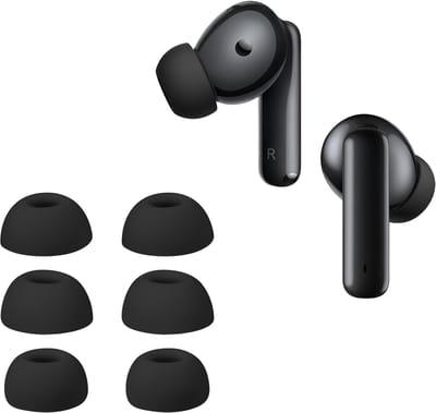 kwmobile 6x cover voor in-ear oortjes geschikt voor Huawei Freebuds 6i - Vervangende oordopjes van siliconen in zwart - 3 maten