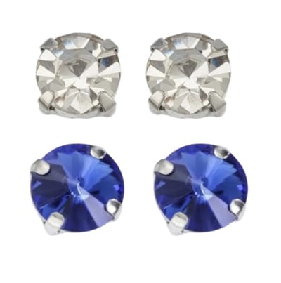 Magneetoorbellen 2 paar 8 mm wit en blauw