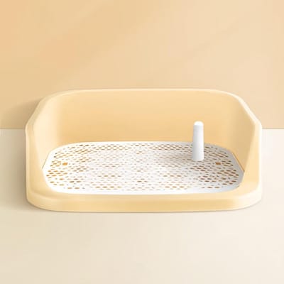 Hondentoilet - Huisdier Training Toilet - Zindelijkheidstraining - Houdt Poten Schoon - 51x41x14cm - Geel