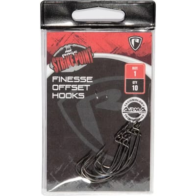 Fox Rage Strike Point Finesse Offset Hooks (10 pcs) - Maat : haak 2