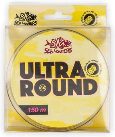 Sea Monsters Ultra Round 150 M Gevlochten Vislijn Geel 0.140 mm