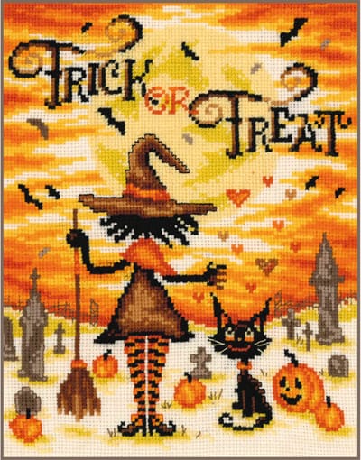 Vervaco - Telpakket kit - Halloween - Trick or Treat - PN-0222025 - Borduren - Borduurpakket - Borduurpakket Halloween - Borduurpakket volwassenen