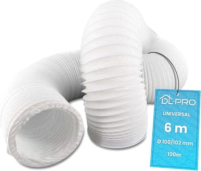 Flexibele Afvoerslang 6 m - Ø 100/102 mm voor Airconditioning, Wasdroger en Afzuigkap