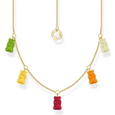 Thomas Sabo - KE2205-413-7-L45V - Ketting - 925 zilver - Dames - Goldbär veelkleurig - 40+5cm