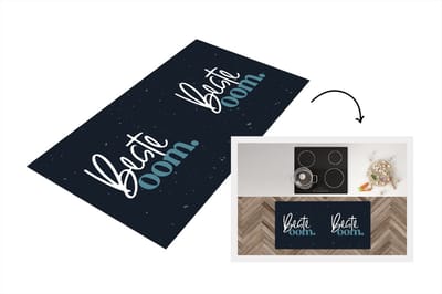 Keukenloper - Loper keuken - 'Beste oom' - Blauw - Quotes - Spreuken - 120x60 cm - Keukenloper vinyl