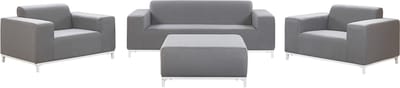 ROVIGO - Loungeset voor 5 - Grijs - Polyester