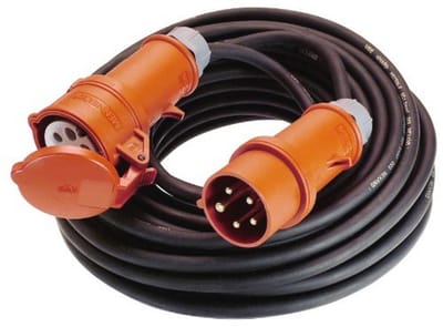 CEE-Verlängeringskabel 400V / 16A - 10 meter met Phasenwendestecker - IP44