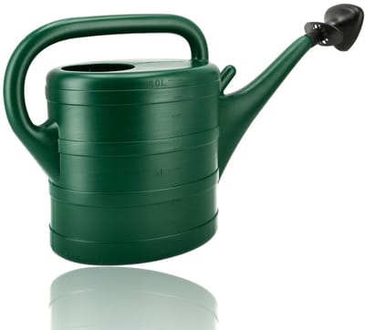 Gieter 10 Liter met Sproeikop – Groene Kunststof Tuingieter – Plantengieter 10L voor Tuin, Balkon, Kamerplanten, Bloemen, Groenten en Moestuin
