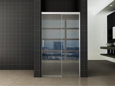Wiesbaden Puerta nisdeur met 1 schuifdeur 900 x 2000 x 8 mm nano helder glas/chroom