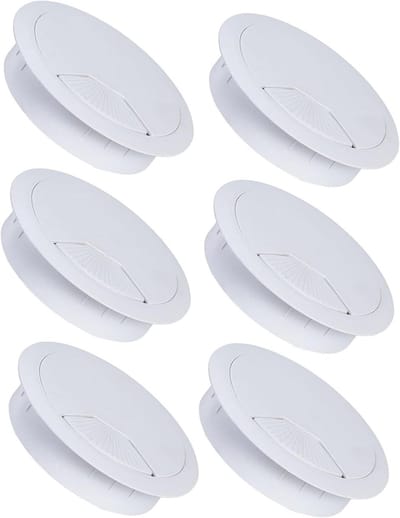 Kabeldoorvoer 80 mm voor Bureau - Wit