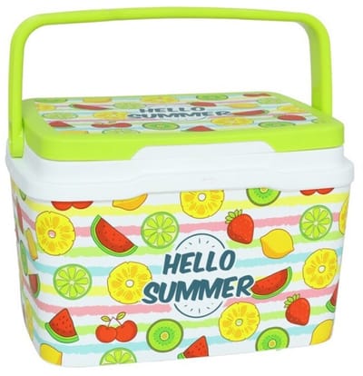 Sunnydays Beach Vibes lunch Koelbox - 5 liter - kunststof - fruit print - 28 x 20 x 19 cm