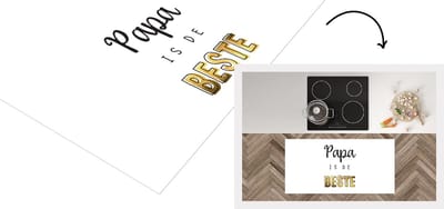 Keukenloper - Loper keuken - Kado man - Papa - Vaderdag - Papa is de beste - Quote - Spreuken - 120x60 cm - Keukenloper vinyl