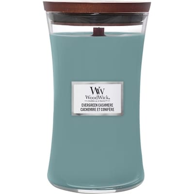 WoodWick Hourglass Large Geurkaars - Evergreen Cashmere - 130 branduren