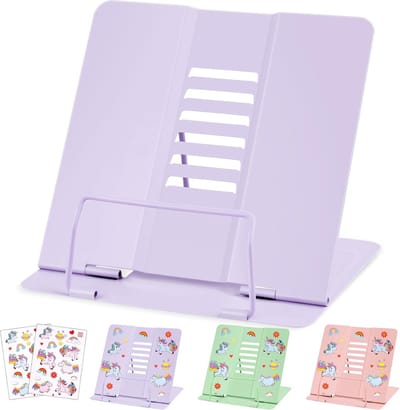 JGS ® Verstelbare Opvouwbare Metalen Boekenstandaard voor Kinderen - Multifunctioneel en Stabiel Leeshulpmiddel