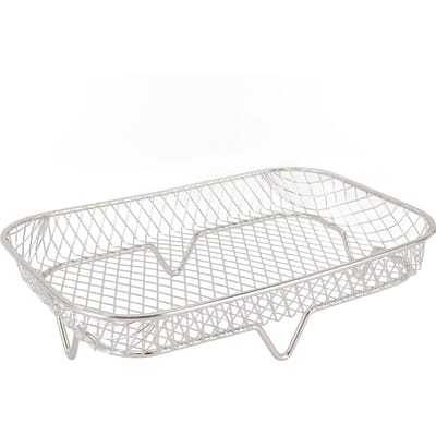 3 stuks Frituurrek Multifunctionele Frituurmand Stapelbaar Roestvrij Staal Frituuraccessoire voor white