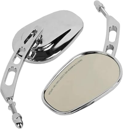 Achteruitkijkspiegel Set - Motorfiets Spiegels - Veiliger Rijden - Universele Pasvorm - 8mm Schroefdraad - Chroom