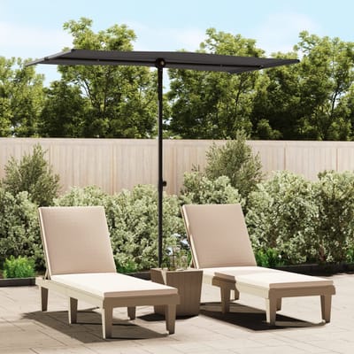 vidaXL - Parasol - met - aluminium - paal - 180x110 - cm - antracietkleurig
