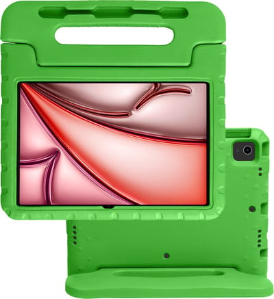 Hoes - Geschikt voor Apple iPad Air (2024/2025/2026) - 11 inch - Kinderhoes Shockproof Bumper - Kidsproof Case - Tablet Hoesje - Kinder Hoes Cover - Groen