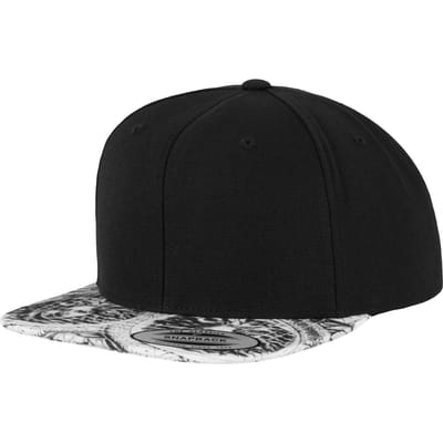 Flexfit Zonnekoning Snapback Cap (Zwart/Wit)