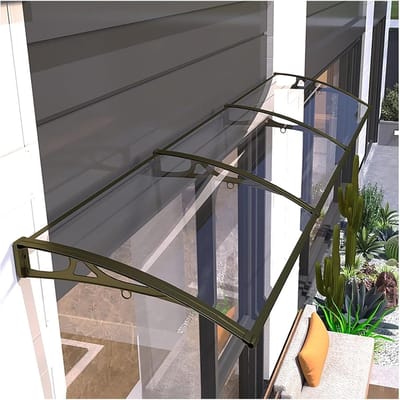 Deurluifel - Terrasoverkapping Raamluifel - Bescherming Buiten - UV-bestendig Waterdicht - 60x100cm - Zwart