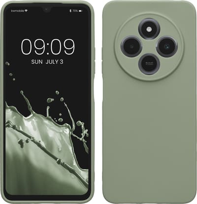kwmobile telefoonhoesje geschikt voor Xiaomi Redmi 14C / Poco C75 - Hoesje voor smartphone - Precisie camera uitsnede - In grijsgroen