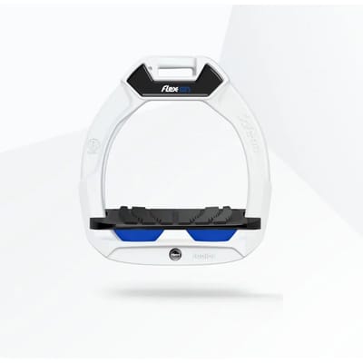 Veiligheidsjicks voor paardrijden Incliné Grip Wit/Zwart/Blauw kind Flex-On Safe-On
