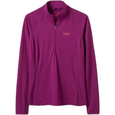 Dames-T-shirt met lange mouwen en rits Rab Sonic