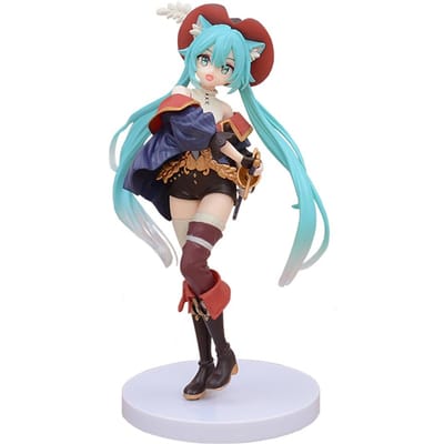 Anime Sprookjesland Hatsune Miku Figuur Gelaarsde Kat Kawaii Actiefiguur Volwassen Collectie Cadeau blue