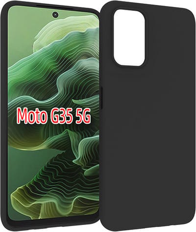 MobyDefend Hoesje - Geschikt voor Motorola Moto G35 - TPU Backcover - Mat Zwart